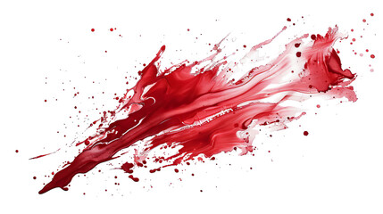 Dynamic red paint splash creating an energetic and vibrant visual effect.