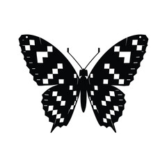 Chrome Butterfly with Pixel Wings