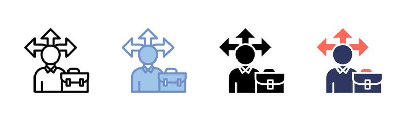 Career Opportunity icon sheet multiple style collection