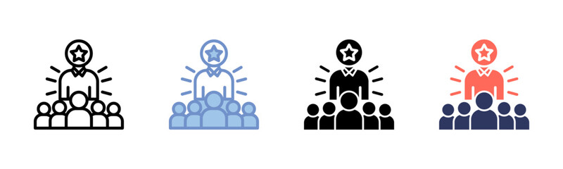 Entrepreneurship icon sheet multiple style collection