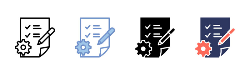 Preparation icon sheet multiple style collection