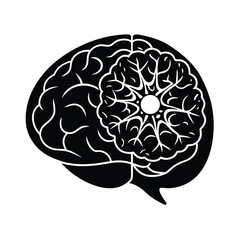 Detailed Brain Cross Section Tumor Illustration