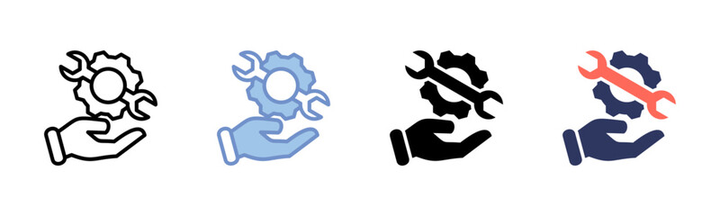 Soft Skill icon sheet multiple style collection