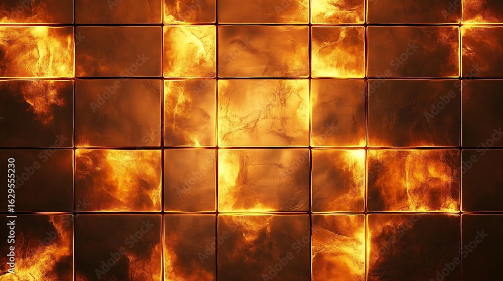Aufkleber a mesmerizing abstract pattern of glowing orange and red flames. this fiery design captures intense 