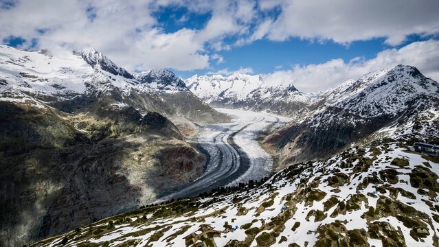 Aletsch Glacier in the Swiss Alps