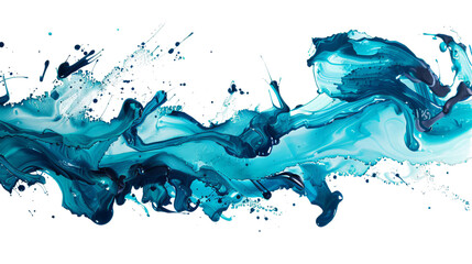 Dynamic blue abstract art showcasing fluid motion and vibrant hues.