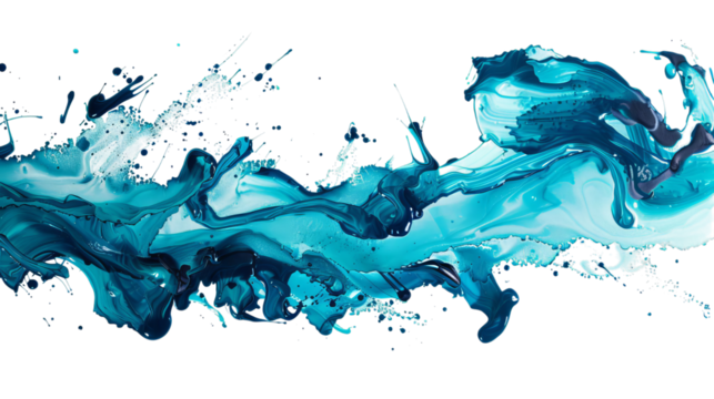 Dynamic blue abstract art showcasing fluid motion and vibrant hues.