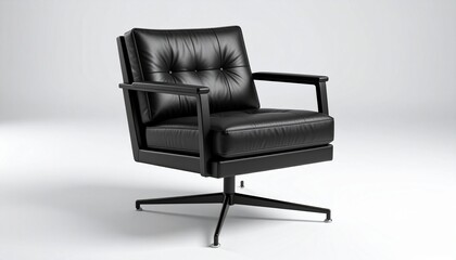 black leather armchair