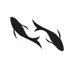 Ornamental Floral Design A classic black and white floral design element featuring elegant, curved leaves and intricate detailing. Perfect for use in decorative borders, logos