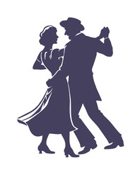 Dancing Couple Silhouette