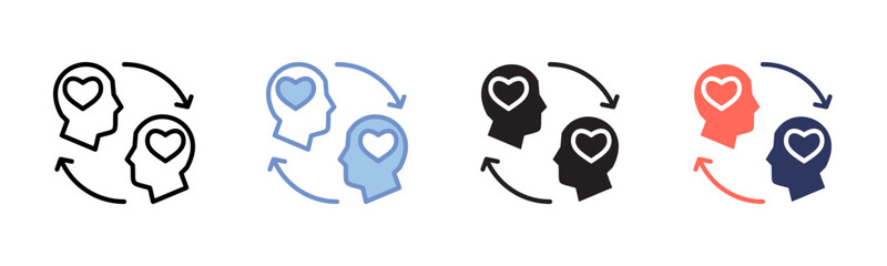 Empathy icon sheet multiple style collection