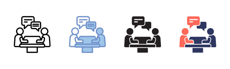 Counselling icon sheet multiple style collection