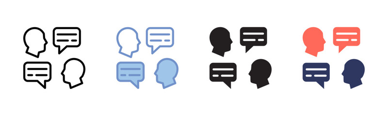 Consultation icon sheet multiple style collection