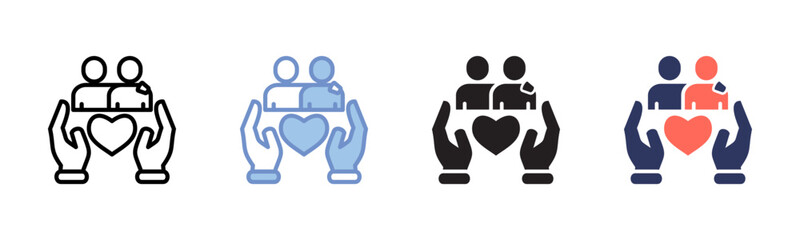 Sosial Service icon sheet multiple style collection