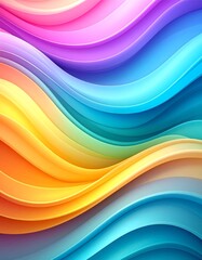 Vibrant, textured waves flow in colorful abstract pattern
