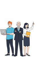Fototapeta premium Diverse professional team collaborating on a new project together for business growth and success