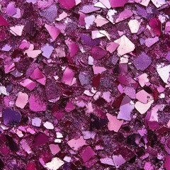 Fototapeta premium Shiny Crushed Glitter Texture, Purple Sparkling Sequins, Abstract Reflective Surface