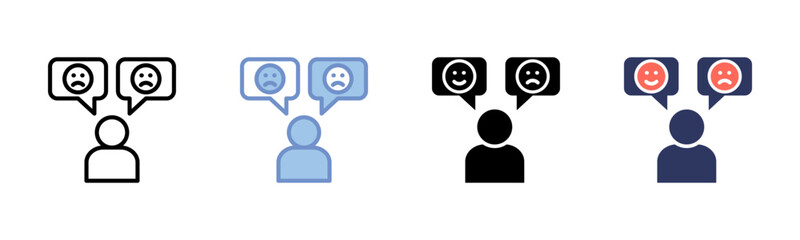 Emotional Intelligence icon sheet multiple style collection