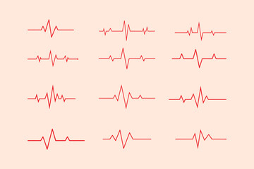 Minimal Heart Pulse One-Line ECG Vector Illustration