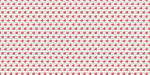 Love heart with lines pattern background design vector illustration