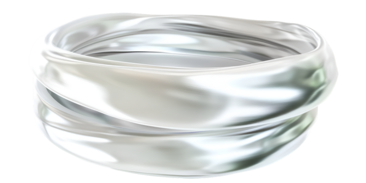 Stacked Circles Abstract Geometric Layers 3D Design Transparent Background