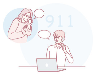 A 911 operator assists a distressed caller, highlighting the importance of emergency response communication