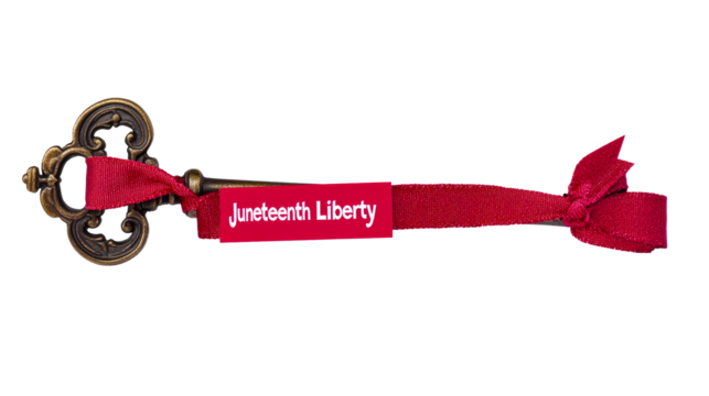 Juneteenth liberty key symbolizing freedom and independence