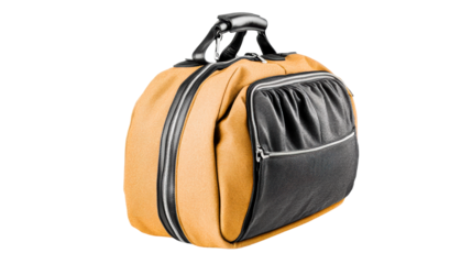 Stylish travel bag with a dual tone design and sturdy handles