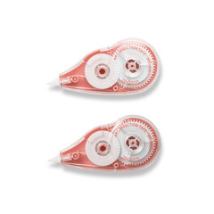 Pink correction tape isolated on a transparent background, PNG. High resolution. 