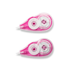 Magenta correction tape isolated on a transparent background, PNG. High resolution. 