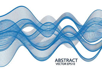 abstract colourful wave line background on white background.	