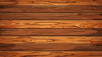Medium brown wood texture background viewed from above. The wooden planks are stacked horizontally and have a worn look. This surface would be great as design element for a wall, floor, table