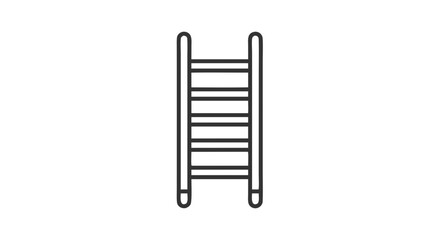 Minimalist Line Art of Ladder for Construction, Access, or Metaphorical Concepts in Design Projects