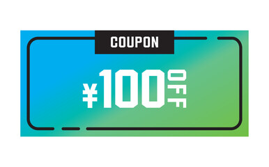 割引クーポンのベクターイラスト　夏色