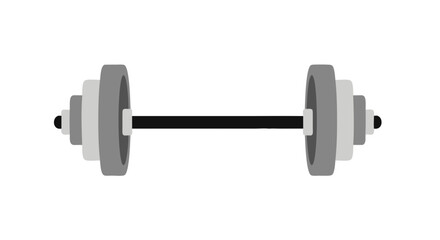 Fototapeta premium Simple Barbell Illustration Isolated on White for Fitness and Weight Training Concepts