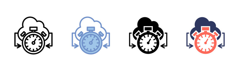 Latency icon sheet multiple style collection