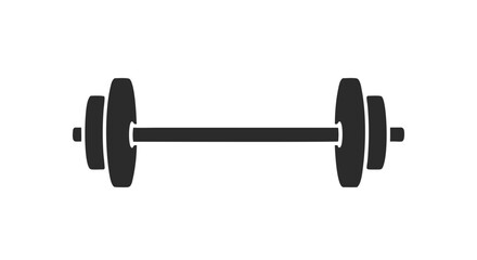 Barbell Silhouette Icon: Symbolizing Fitness, Weightlifting, and Strength Training for a Healthy Lifestyle