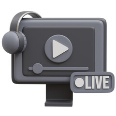 Livestreaming 3D Icon