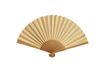 Beige hand fan, flat, traditional style