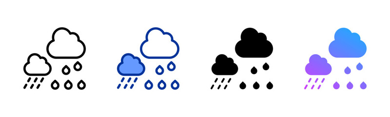 Cloudburst icon sheet multiple style collection