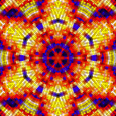 Bright colorful background with abstract pattern of numbers and shapes