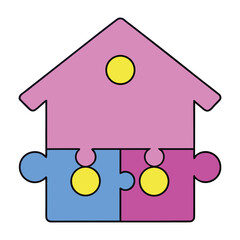 A creative puzzle shaped like a cozy home, symbolizing warmth, connection, and fun. Perfect for family bonding or decorating with a heartwarming touch.
