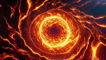 fiery core visual an abstract animation of pulsating energy with magma texture style