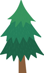 Obraz premium Vector illustration of pine conifer trees with good layers for forest background decoration
