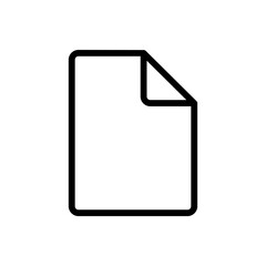 Flat Vector Document Icon for File, Report, or CV Representation