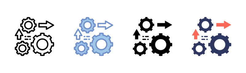 Systems icon sheet multiple style collection