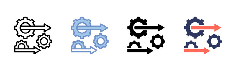 Processes icon sheet multiple style collection