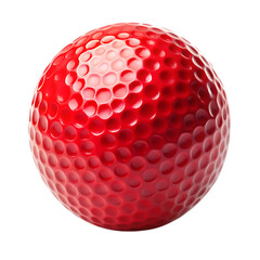 3D Rendered Red Golf Ball Isolated on White Background