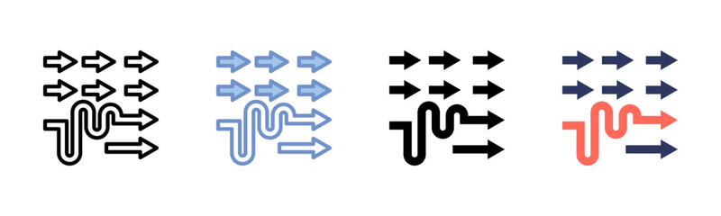 Simplification icon sheet multiple style collection