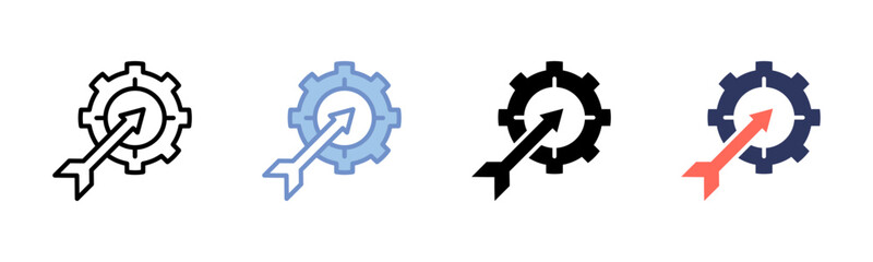 Effectiveness icon sheet multiple style collection